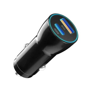 Lifepower �ԍڃV�K�[�\�P�b�g�[�d�� �X���� 20W�iUSB TypeC�j+QC3.0�iUSB TypeA�jDC12V/24V�Ή� �X�}�z�}���[�d PDQC3.0 2�䓯���[�d QCPDCG2IN1-LP