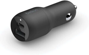 Belkin �J�[�`���[�W���[ 37W(USB-C 25W + USB-A 12W) �ԍڏ[�d�� USB PD�Ή� PPS�Ή� �}���[�d iPhone��iPad�AAndroid�Ή� �u���b�N CCB004btBK