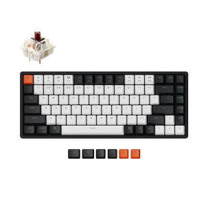 �y�zKeychron K2 �o�[�W����2 75%���C�A�E�g 84�L�[ �z�b�g�X���b�v�Ή� Bluetooth/USB �L�� ���J�j�J���L�[�{�[�h PBT�L�[�L���b�v �A���~�t���[�� Mac  Windows�Ή� Gateron G Pro �o�i