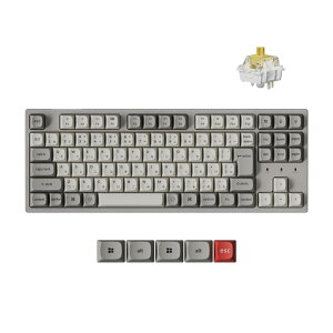 �y�zKeychron C1 Pro QMK/VIA �J�X�^���L�����J�j�J���L�[�{�[�h TKL�z�� JIS���C�A�E�g �v���O���}�u�� PBT�L�[�L���b�v RGB�o�b�N���C�g K Pro �� �Ή� Mac�EWindows�ELinux���p