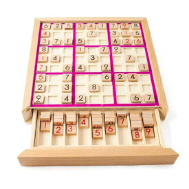 木製数独九宮格ゲーム棋児童論理思惟児童机遊び玩具碁盤早教知育玩具数学思惟訓練玩具親子相互作用は3-6歳以上に適している