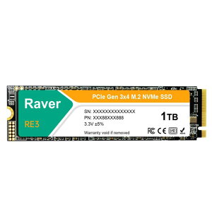 SSD �����^ PCIe Gen3x4 M.2 NVMe 2280 3300MB/s 3D NAND Raver RE3 ���[�J�[