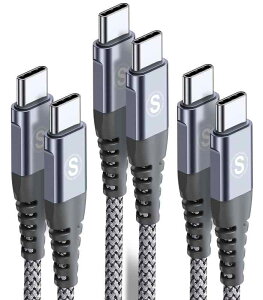 USB Type C to Type C �P�[�u�� �y3�{�Z�b�g PD�Ή� 60W�}���[�d�z iPhone 17/iPhone 16/iPhone15 Pro Max,iPhone15Plus,iPad Pro/Air/mini6,MacBookPixe