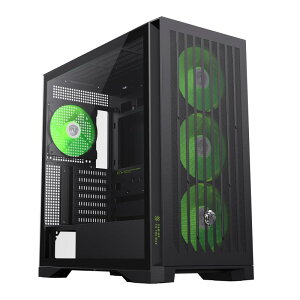 GAMEMAX PC�P�[�X �~�b�h�^���[ �Q�[�~���O �����K���X�T�C�h�p�l������ �iE-ATX�`ITX�j�Ή� 7�X���b�g�g�� �ő�425mm GPU�Ή� ARGB PWM�t�@��4��� V5.0 PWM ARGB�n�u�������R���t�� (Leader 2 B