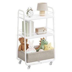 VASAGLE �L�b�`�����S�� �L�b�`�����b�N ���[�J�[�g �L���X�^�[�t�� ���[�I 3�i �o�X�P�b�g�t�� LRC001