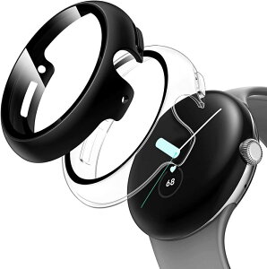 Google Pixel Watch 2/1�p �P�[�X �ی�K���X�t�B������̌^ PC+TPE�ގ� ��d�\�� �S�ʕی� �����^ ���ϋv �����ȒP �ϏՌ� �Ή� �����ߗ� �w��h�~ ���h�~ �O�[�O���s�N�Z���E�H�b�` �J�o�[