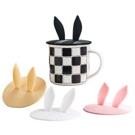 マグカップ カバー 4色セット マグカップ蓋 コップ 保温カバー 可愛い コップ密閉蓋 漏れ防止 防塵 耐熱 耐冷 簡単お手入れ コースター兼用