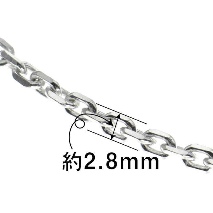 楽天市場】シルバー925 あずき チェーン 4面カット チェーン 