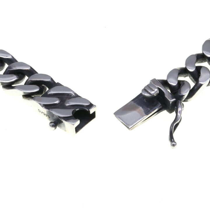 楽天市場】シルバー925 燻し銀 喜平ブレスレット 長さ18cm 重さ約40g 