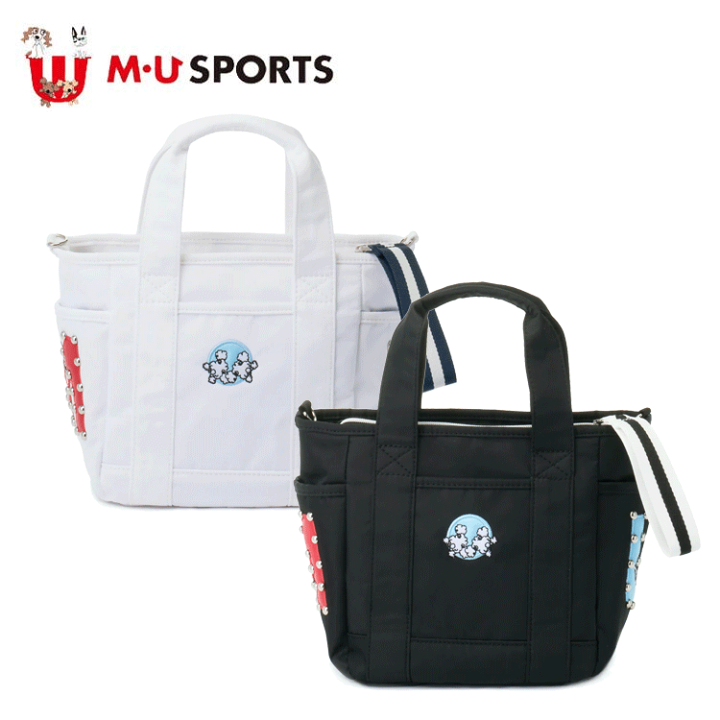 MU SPORTS MU スポーツ 大胆ロゴ柄 トート型 ボストンバッグ ゴルフ