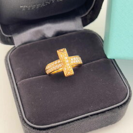 Tiffany&Co ティファニー Tワン ワイド ダイヤ リング K18YG 750 ブレスレット●レディース イエローゴールド 【中古】