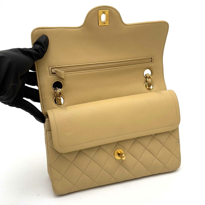 楽天市場】CHANEL シャネル Wフラップ チェーン ターンロック  