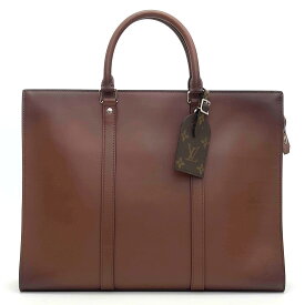 LOUIS VUITTON ルイヴィトン サックプラ・ホリゾンタル ジップ オンブレ・カーフレザー ビジネスバッグ ブリーフケース●メンズ ブラウン M55733 ICチップ【中古】