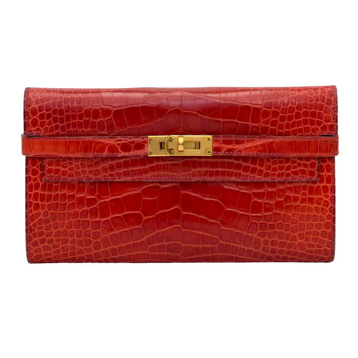 楽天市場】HERMES エルメス ケリーウォレット アリゲーター クロコ 長  