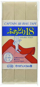 CAPTAIN88 �L���v�e�� �ӂ��ǂ� 18 �o�C�A�X�e�[�v 18mm��×3m�� #535 �x�[�W���n CP26