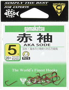 がまかつ(Gamakatsu) 赤袖 フック 5号 釣り針