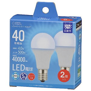 �I�[���d�@ LED�d�����` E17 40�`����/40W���� �����F �����Ή� �f�M�ގ{�H���Ή� �~�j�N���v�g���` 5�N 2�� LDA4D