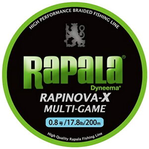 Rapala(���p��) PE���C�� ���s�m���@X �}���`�Q�[�� 200m 0.8�� 17.8lb 4�{�҂� ���C���O���[�� RLX200M08L