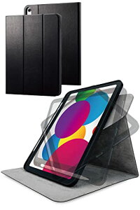 エレコム iPad 10.9 第10世代 (2022年) ケース カバー フラップケース Apple Pencil収納 360度回転 オートスリ