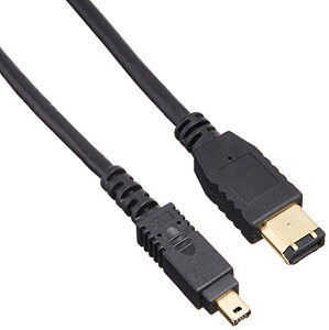 �G���R�� IEEE1394 FireWire400(i.LINK�EDV)�P�[�u�� 6pin-4pin 1.0m �u���b�N IE-461BK