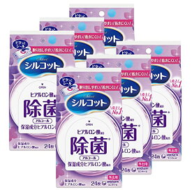 【まとめ買い】シルコット アルコール除菌ウェットティッシュ 外出用 24枚×6