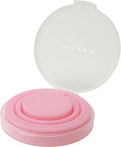 マーナ (marna) シリコーン たためる携帯うがいコップ ( ケース付 / ライトピンク ) 折り畳み 携帯 歯磨きコップ ( はみがき /