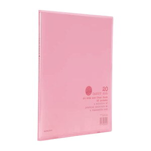 コクヨ ファイル クリアファイル キャリーオール 固定式 A4ワイド 20ポケット ピンク ラ-3P