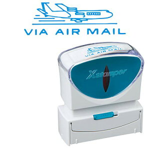 シャチハタ スタンプ ビジネス用 キャップレス B型 藍 VIAAIRMAIL X2-B-13433