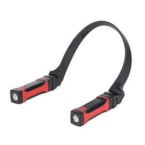 オーム電機 LEDネックツインライト(240lm/単3×2本使用/保護等級IPX3/ブラック+レッド) LHP-N24A5')