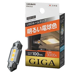 J[Cg(CARMATE) ԗp LED [v GIGA 邢dF T8×29ET10×31 3000K 100lm 1 B