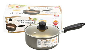 ワコートレーディング 片手鍋 グレー 18cm ふっ素加工ガラス蓋付 ディナーズ HB-8012