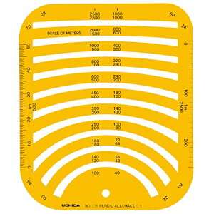 Uchida drawing instrument ウチダ製図器(Uchidaseizuki) テンプレート No.108 円周定規 012-0