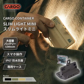 カーゴコンテナ スリムライト ミニ CARGO CONTAINER SLIM LIGHT MINI IP67 防水機能 EVAハードケース付き アウトドア キャンプ LED ライト ランタン 最大600ルーメン