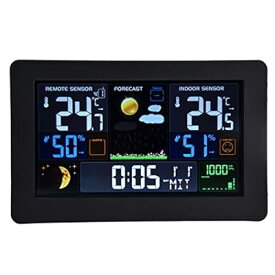 温度計時計、多目的クリアディスプレイデジタルカラー天気予報オフィスの家の天気予報(#2)
