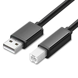 USB プリンターケーブル 5m USB2.0 Type B ケーブル Canon/Epson/Brother/HPなどのプリン,スキャナー,ピアノ,DAC に対応 そのほかUSB(Bタイプ)機器 (PVC素材-ブラック)