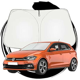 ruiya 新型 Volkswagen Polo ポロ aw 専用 サンシェード フロントガラス用 パラソル 車用サンシェード UVカット 日よけ 車中泊 折り畳み式 カスタム パーツ