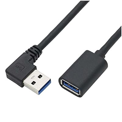 USB 3.0 L型 左右90°方向変換ケーブル タイプAオス- タイプAメス 超高速 5Gbpsのデータ転送同期リード USB 3.0 延長ケーブル 左Ｌ（0.5m）