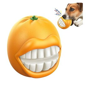 aninako 犬 おもちゃ 噛むおもちゃ 最強 面白いオレンジのおもちゃ 音が出るボール 強靭できしむ犬がおもちゃを噛む 歯清潔 運動不足対策 インタラクティブオ レンジ犬のおもちゃ アウトドア 中型犬、大型犬に適用