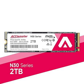 Acclamator SSD 2TB 内蔵 M.2 2280 PCIe3.0×4 NVMe1.3 最大3300MB/秒 3D TLC NAND採用N30 servise