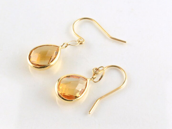 王冠 18金 ピアス シトリンピアス k18 シトリン MARIHA(マリハ 