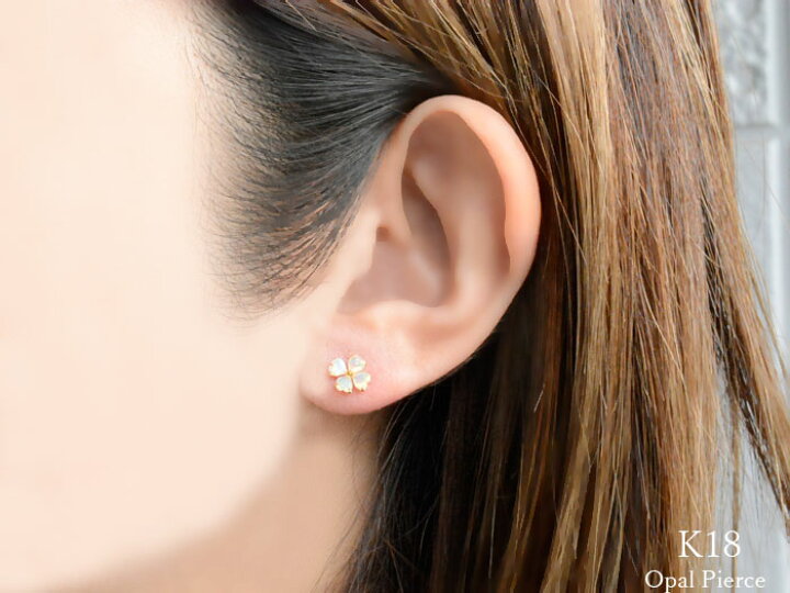 楽天市場】【スーパーセール10%OFF】 18金 ピアス オパール k18 