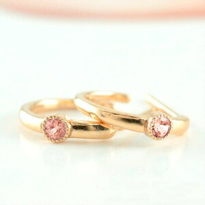 【10%OFFクーポン配布中】 k10 ピアス トルマリン ピンクトルマリン レディース ゴールド フープピアス ピンクゴールド 10k 10金 Gフープ フープ スタッドピアス ラウンド 天然石 誕生石