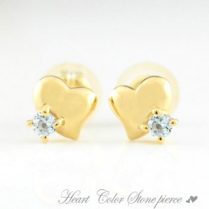 楽天市場】【スーパーセール10%OFF】 k18 18金 ピアス アクアマリン 