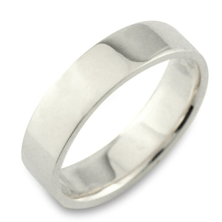 楽天市場 リング メンズ 指輪 平打ちリング 5mm プラチナ Pt900 ストレート 幅広 ヒラウチ 地金リング プラチナ900 シンプル フラット ブライダル シエロブルー