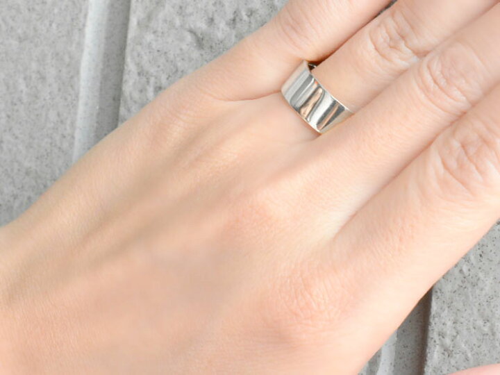 楽天市場 リング メンズ 指輪 平打ちリング 7mm プラチナ900 Pt900ストレート 幅広 ヒラウチ 地金リング シンプル フラット ブライダル シエロブルー