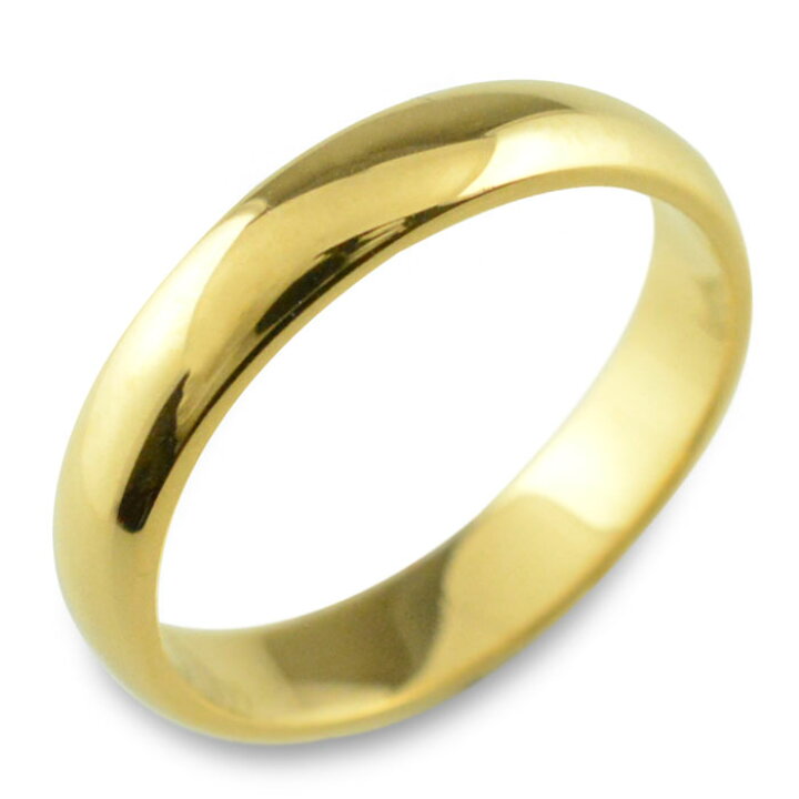 楽天市場】k18 リング 指輪 k18 18金 甲丸リング 4mm レディース  