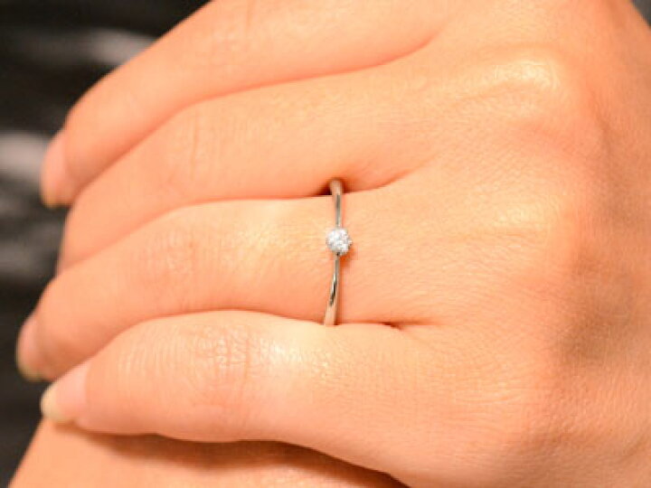 楽天市場】K10 リング ダイヤモンド 一粒ダイヤ 0.07ct 指輪 婚約指輪 