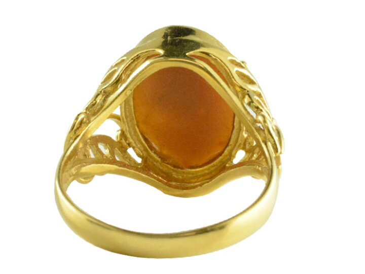 楽天市場】【ポイント10倍】 k18 リング カメオ イエローゴールド 指輪  