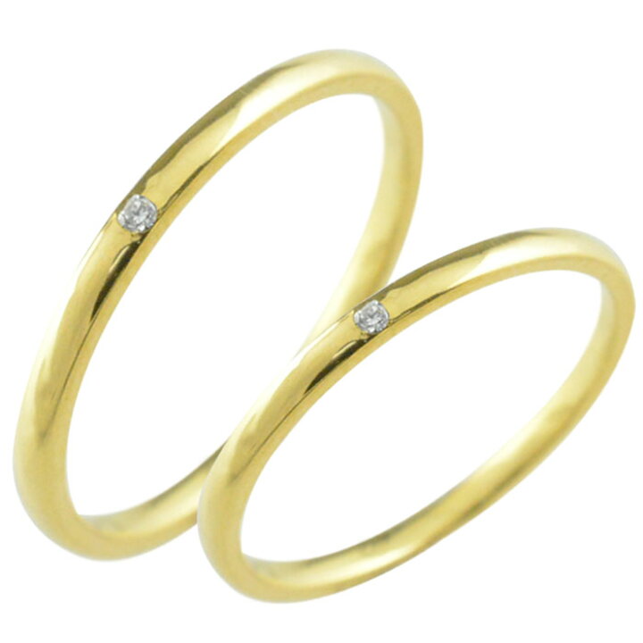 楽天市場】ペアリング k18 リング 結婚指輪 マリッジリング イエロー 