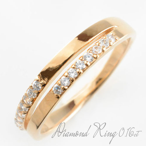 リング ゴールド ダイヤモンド 18金 - アクセサリー・ジュエリーの人気 